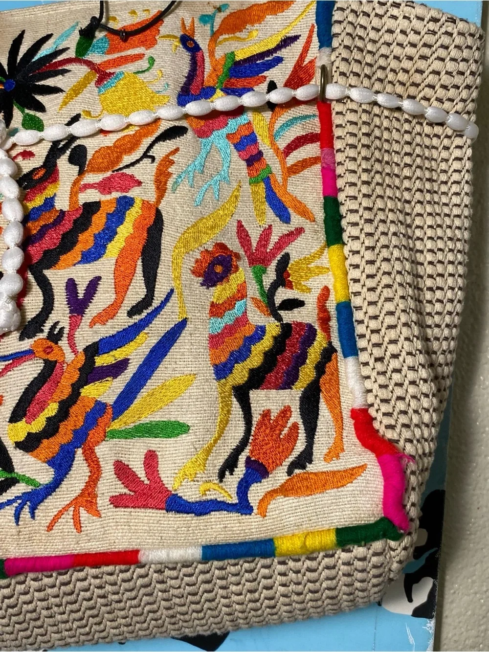 Steven By Steve Madden Multicolor Embroidered Tote